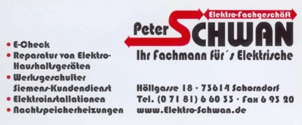 Elektrofachgeschäft Peter Schwan